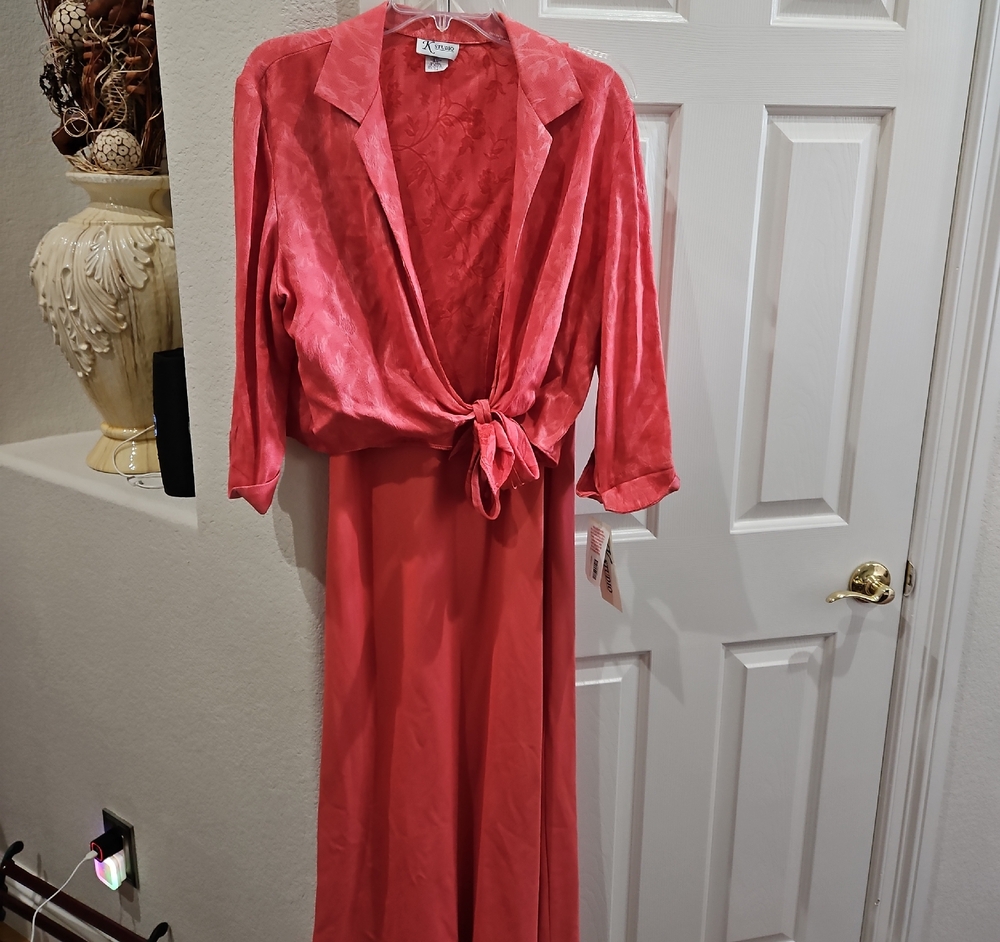 Luxurious Coral Women's Robe by A. Lynn
